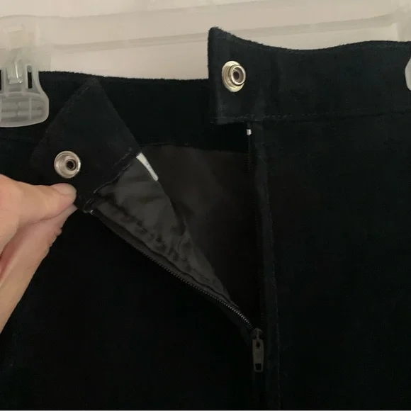 Vintage 1980s multicoloured leather patchwork mini size 14 - Picture 6 of 9